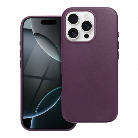 Huse IPHONE - Husa Leather Mag Cover COMPATIBIL cu IPHONE 16 PRO - VIOLET INCHIS