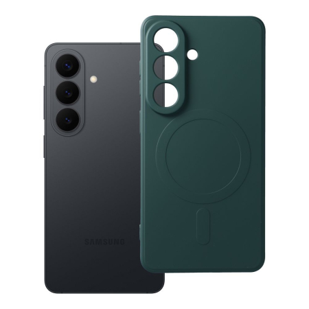 Huse Telefoane - Husa Silicon Mag Cover MagSafe Compatibil Cu Samsung S26 / S941 - VERDE INCHIS
