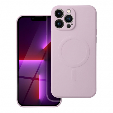 Huse IPHONE - Husa Silicon Mag Cover MagSafe COMPATIBIL cu IPHONE 13 PRO MAX - ROZ