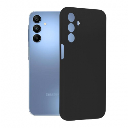 Huse Telefoane - Husa SILICON MATT TPU Case COMPATIBIL cu Samsung Galaxy A15 4G / A155 / A15 5G / A156 - NEGRU