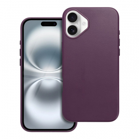 Huse IPHONE - Husa Leather Mag Cover COMPATIBIL cu IPHONE 16 - VIOLET INCHIS