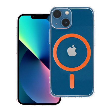 Huse IPHONE - Husa Silicon Drop Glue Colorful Compatibil MagSafe pentru IPHONE 13 - TRANSPARENTA