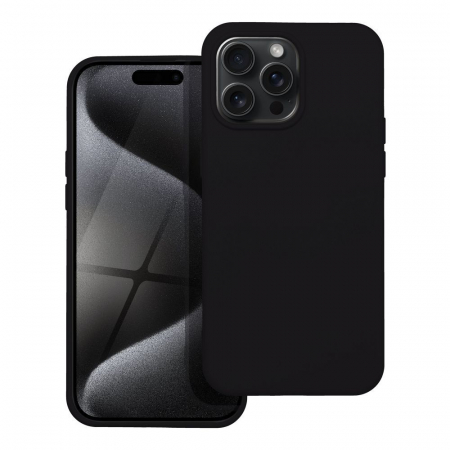 Huse IPHONE - Husa SILICONE CASE Compatibil Cu IPHONE 15 PRO MAX - NEGRU