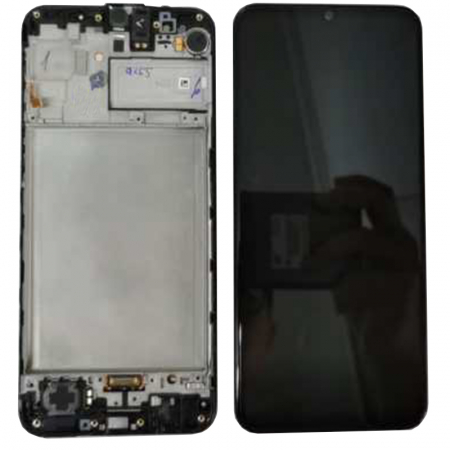 Galaxy M - Ecran Display Samsung M31 / M315 - M21S / M217 Service Pack cu Rama - NEGRU