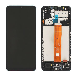 Galaxy M - Ecran Display Samsung M12 2021 / M127F Service Pack cu Rama - Negru