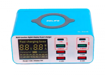 Instrumente si Consumabile - STATIE INCARCARE RELIFE RL-304S 110W QC3.0 + Wireless Charger