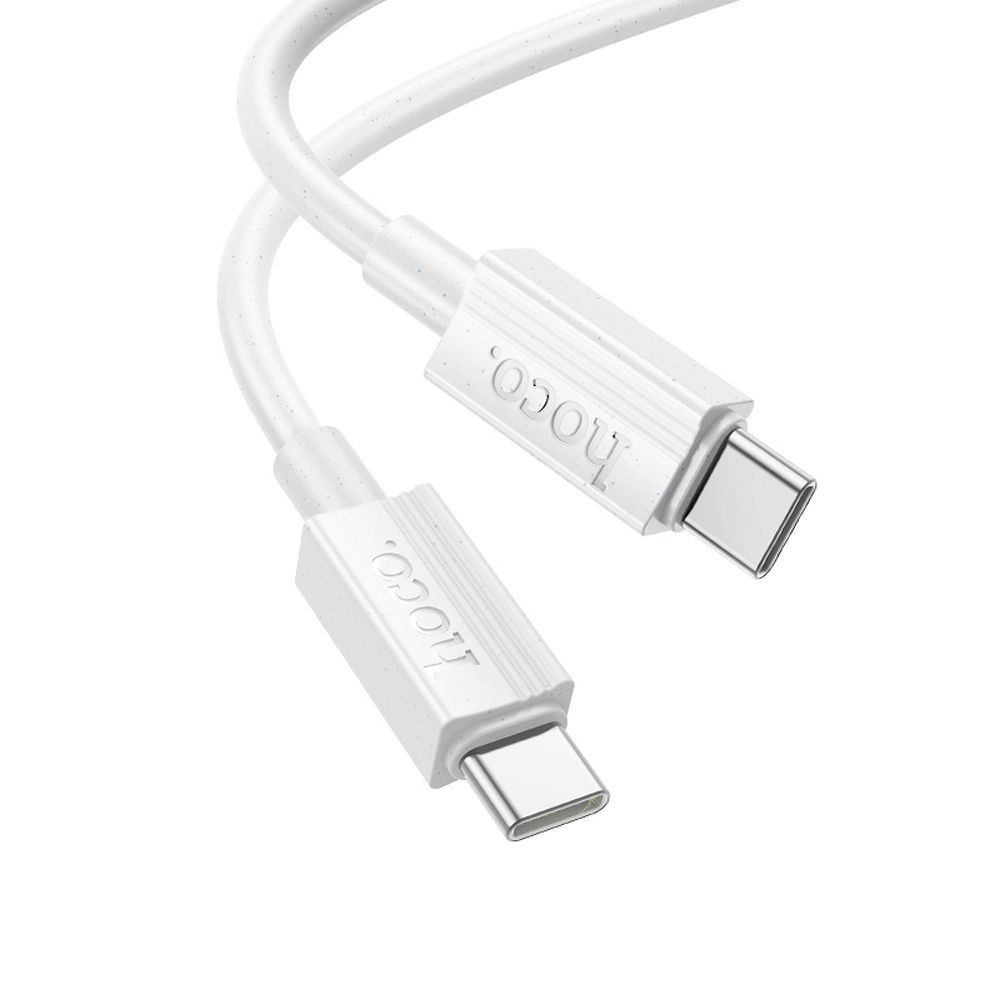 Cablu Date si Incarcare USB C la USB C Hoco 3A 60W 1m X107 - Alb [1]