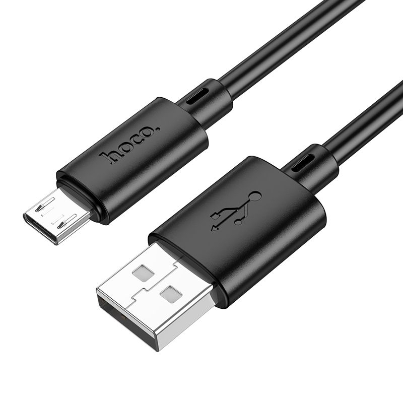 Cablu USB A la Micro USB Hoco 2.4A 2m X88 - NEGRU [1]