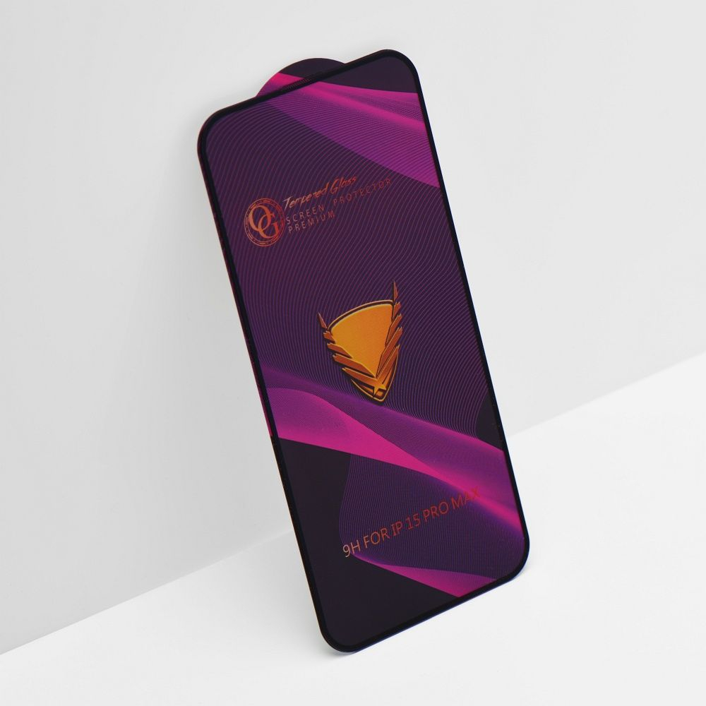 FOLIE Sticlă securizată OG Premium Compatibil Cu Iphone 15 Pro Max - Neagra [2]