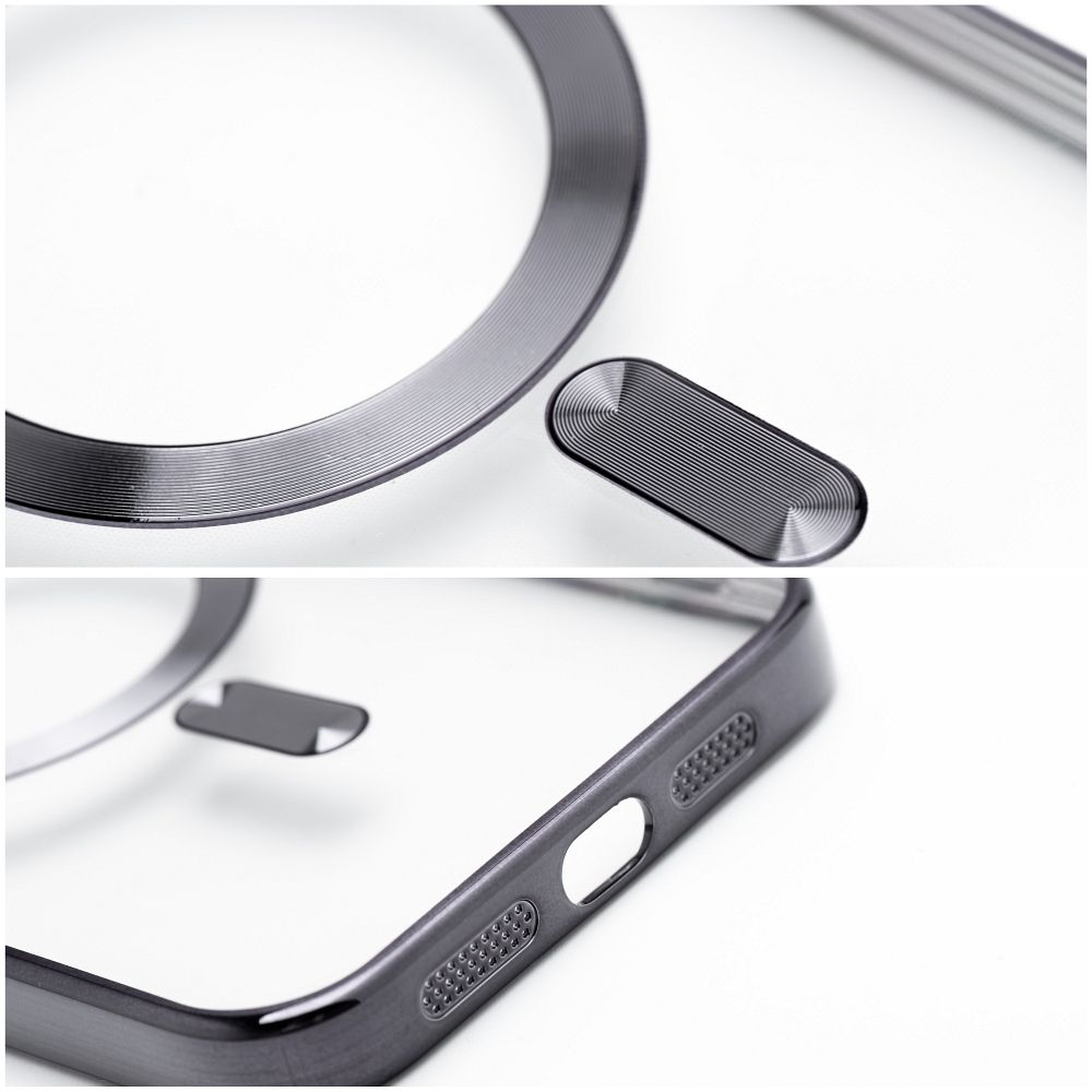 Husa Silicon Electro Mag Cover COMPATIBIL Cu SAMSUNG S26 ULTRA / S948 - TRANSPARENT / BLACK [1]