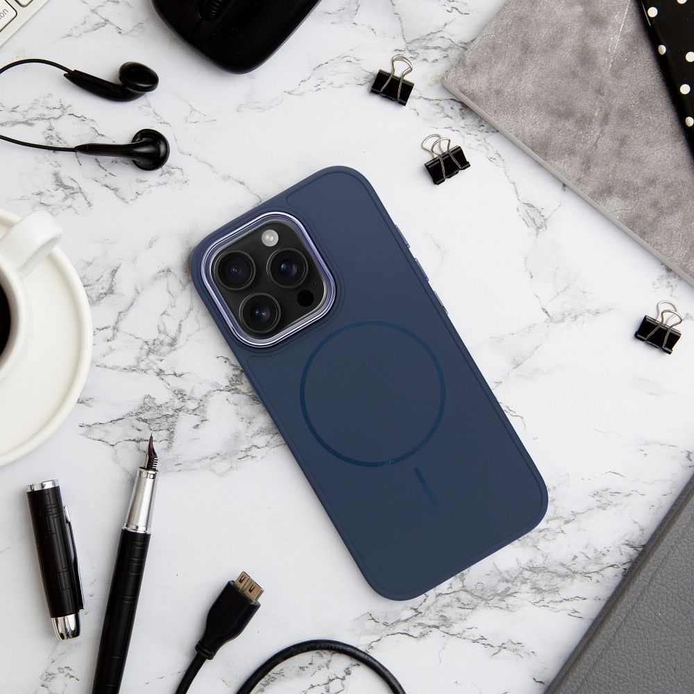 Husa Silicon Frame Mag Cover Compatibil Cu Iphone 11 - ALBASTRU [2]