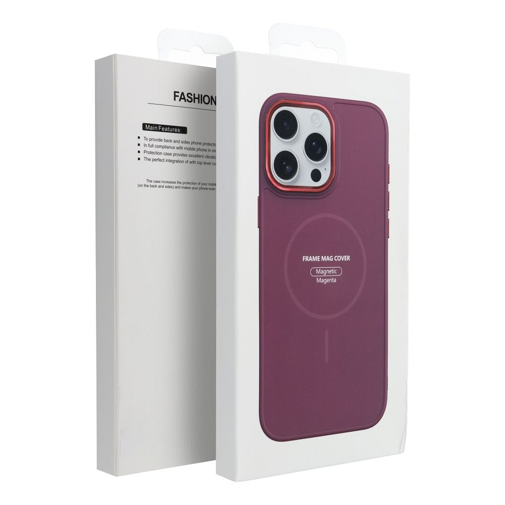 Husa Silicon Frame Mag Cover Compatibil Cu Iphone 11 - MAGENTA [2]