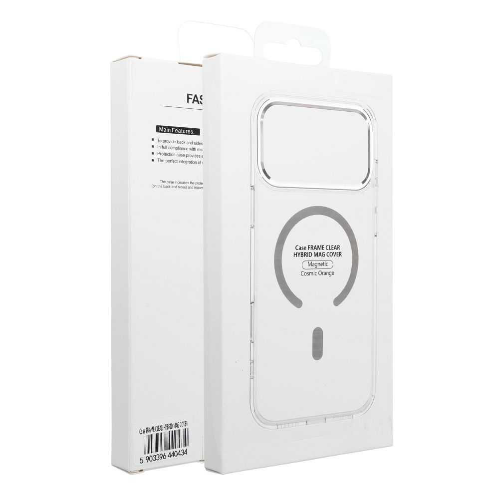 Husa Silicon Frame Mag Cover Compatibil Cu Iphone 17 PRO - Transparent [3]