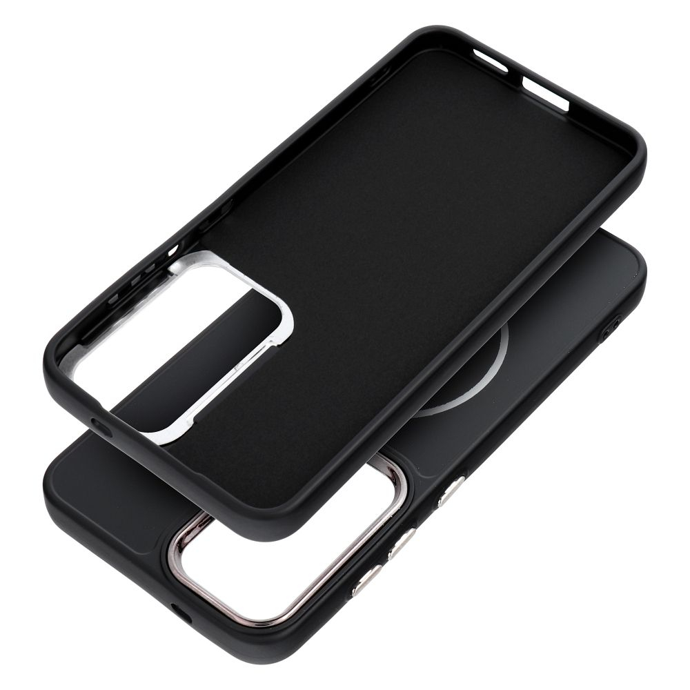 Husa Silicon Frame Mag Cover Compatibil Cu Samsung S25 ULTRA / S938 - NEGRU [1]