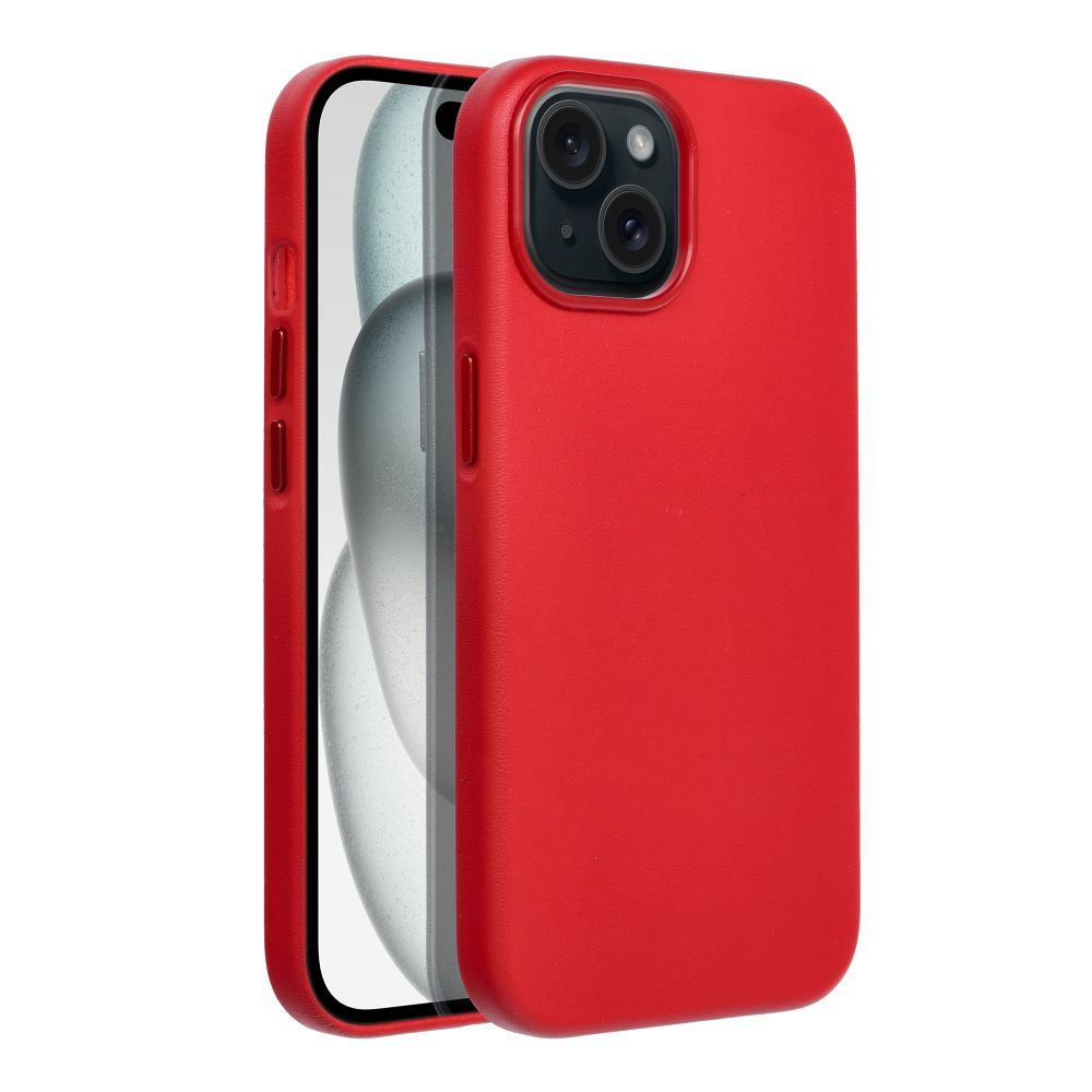 Husa Leather Mag Cover COMPATIBIL cu IPHONE 15 - ROSU [2]