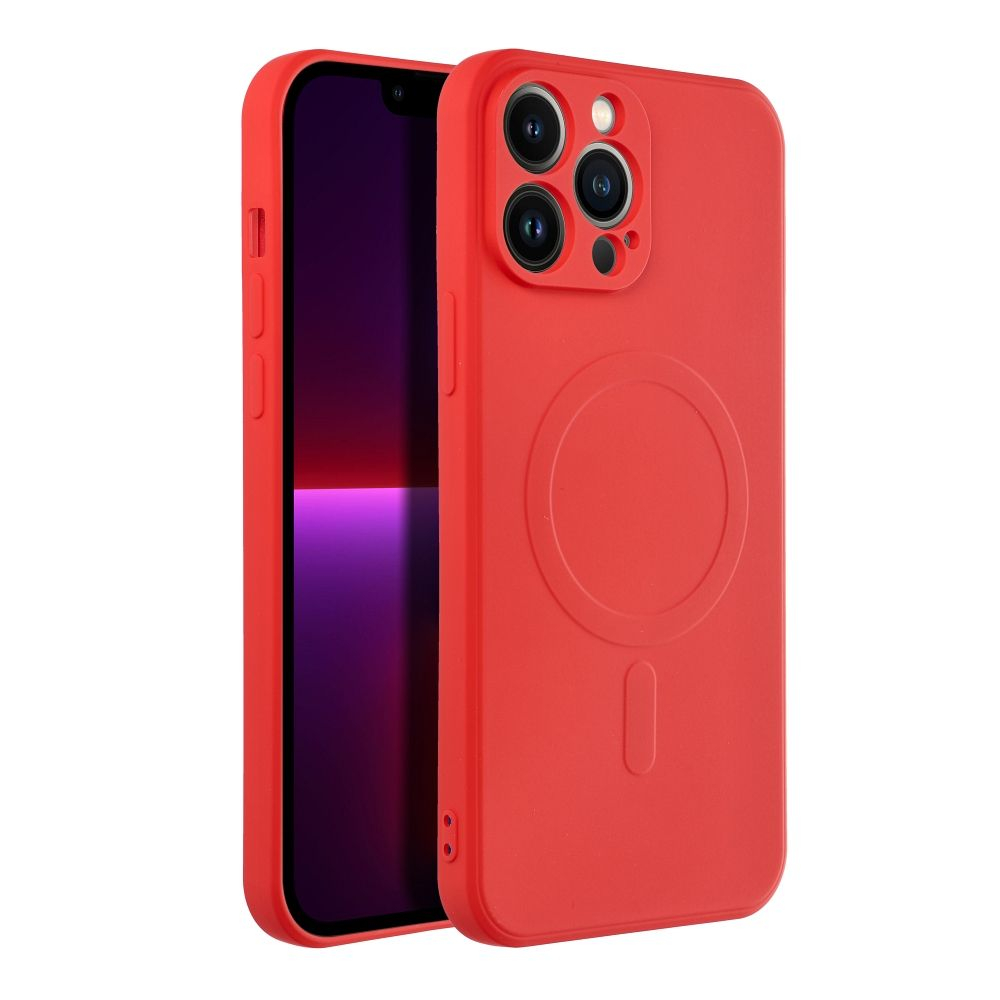 Husa Silicon Mag Cover MagSafe COMPATIBIL cu IPHONE 13 PRO MAX - ROSU [2]