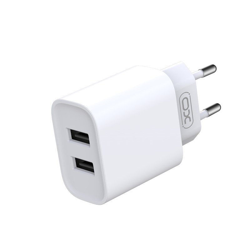 Incarcator de Retea XO CE02C 2x USB 2,1A cu cablu micro USB - ALB [2]