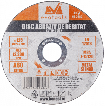 Articole de consum industrie - Disc abraziv de debitat,granulatie A36,diametru 355 mm,grosime 3 mm