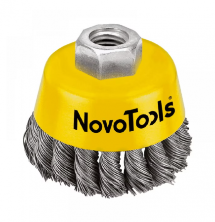Articole de consum industrie - Perie cupa rasucita sarma pt flex, 65 mm, otel 0.3 mm M14