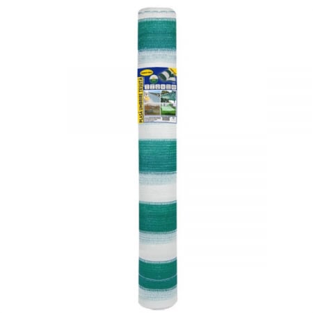 Plase umbrire - Plasa umbrire 2x10 m - verde + alb - 80 g/mp