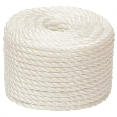 Articole de consum industrie - Sfoara nylon alba,grosime 4 mm,lungime 25 m