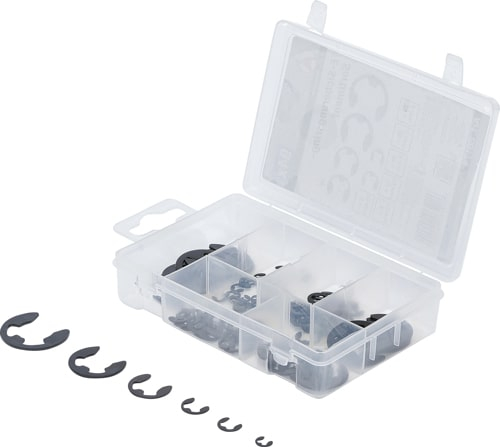 Set inele de siguranta tip E, 3 - 15 mm, 94 piese BGS 88174 [1]