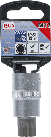 Bit spline (XZN) M17 in tubulara cu prindere de 1/2", lungime 60 mm, BGS 5180-M17 [2]