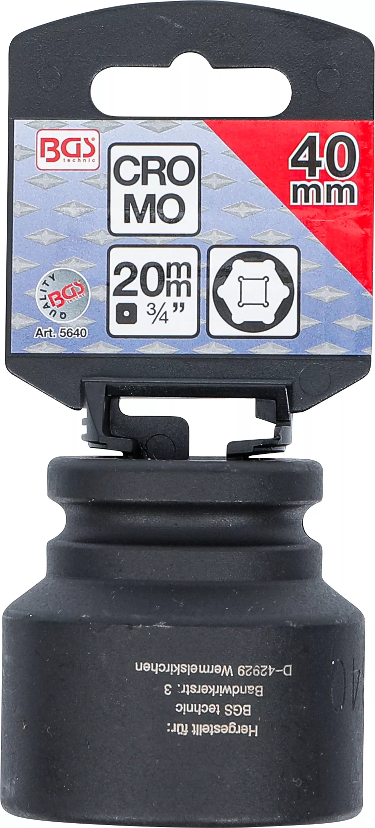 Cheie tubulara de impact 40 mm, antrenare 3/4" (20 mm), BGS 5640 [3]