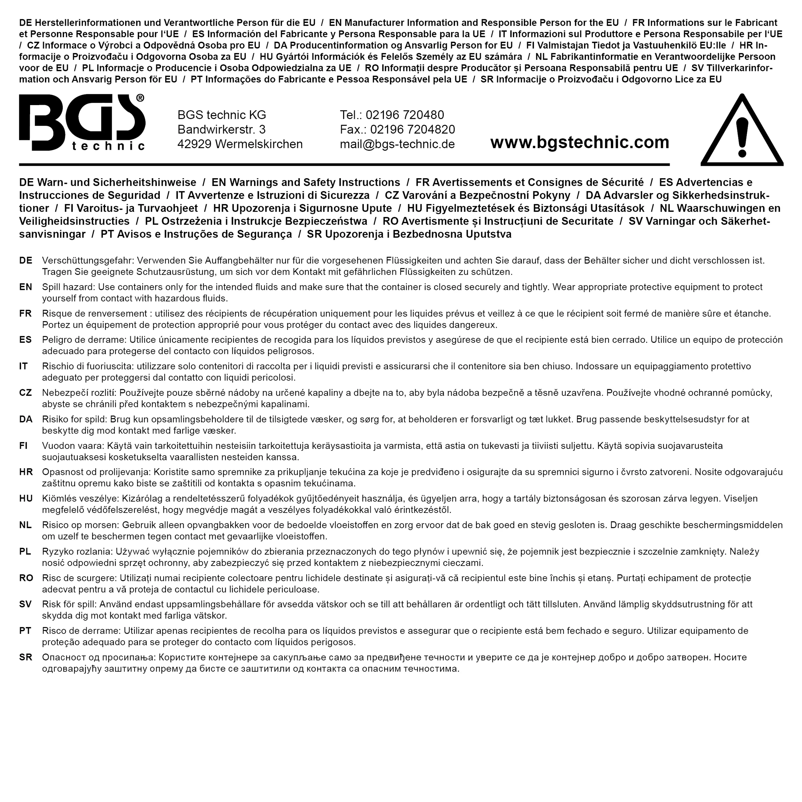 Tava de ulei cu duza de golire, capacitate 6,5 litri, BGS 74610 [5]