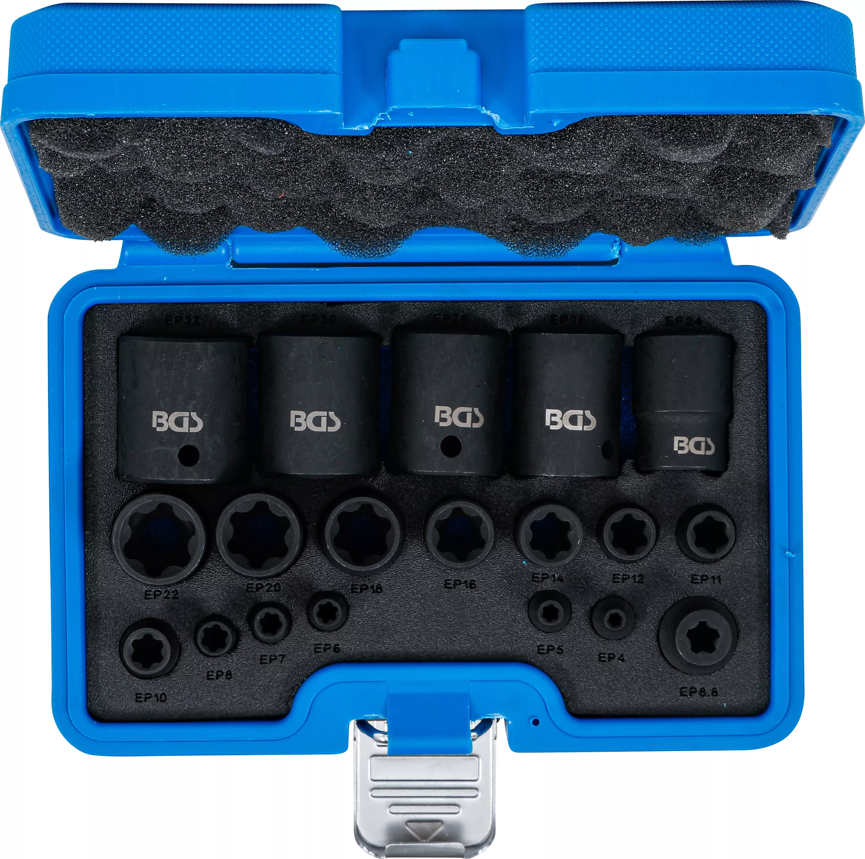 Set tubulare de impact EP-Type Plus EP4 - EP32 , antrenare 1/4"-3/8"-1/2", 19 piese, BGS 74554 [4]