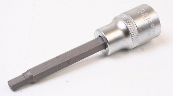 721406 Bit imbus H6 in tubulara cu prindere de 1/2”, lungime 100 mm [2]