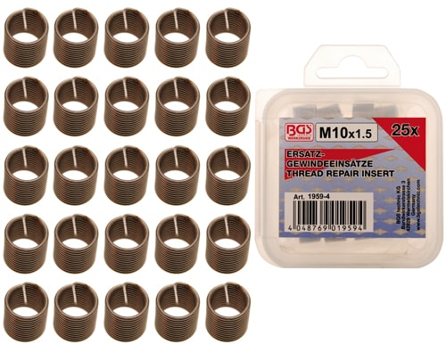 Adaptoare pentru reparatii filete, M10 x 1,5 mm, 25 piese BGS 1959-4 [1]