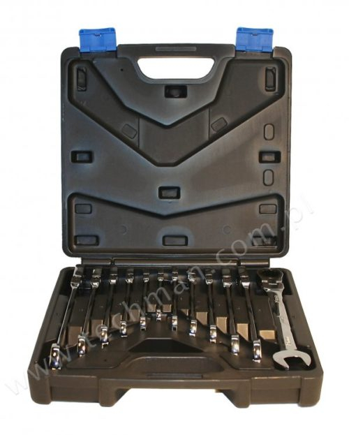 A-FRS12MF Trusa chei combinate cu clichet 8-19 mm, 12 piese [1]