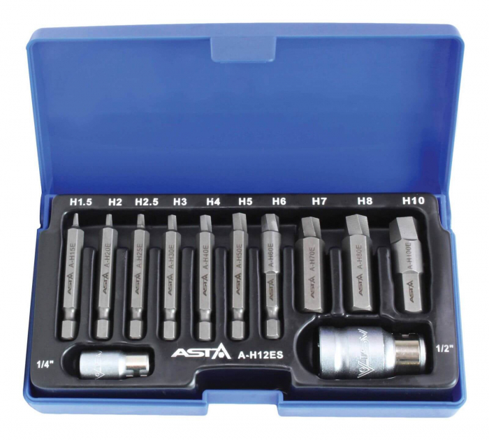 A-H12ES Trusa extractoare Torx pentru suruburi uzate, actionare 1/4", 1/2" [2]