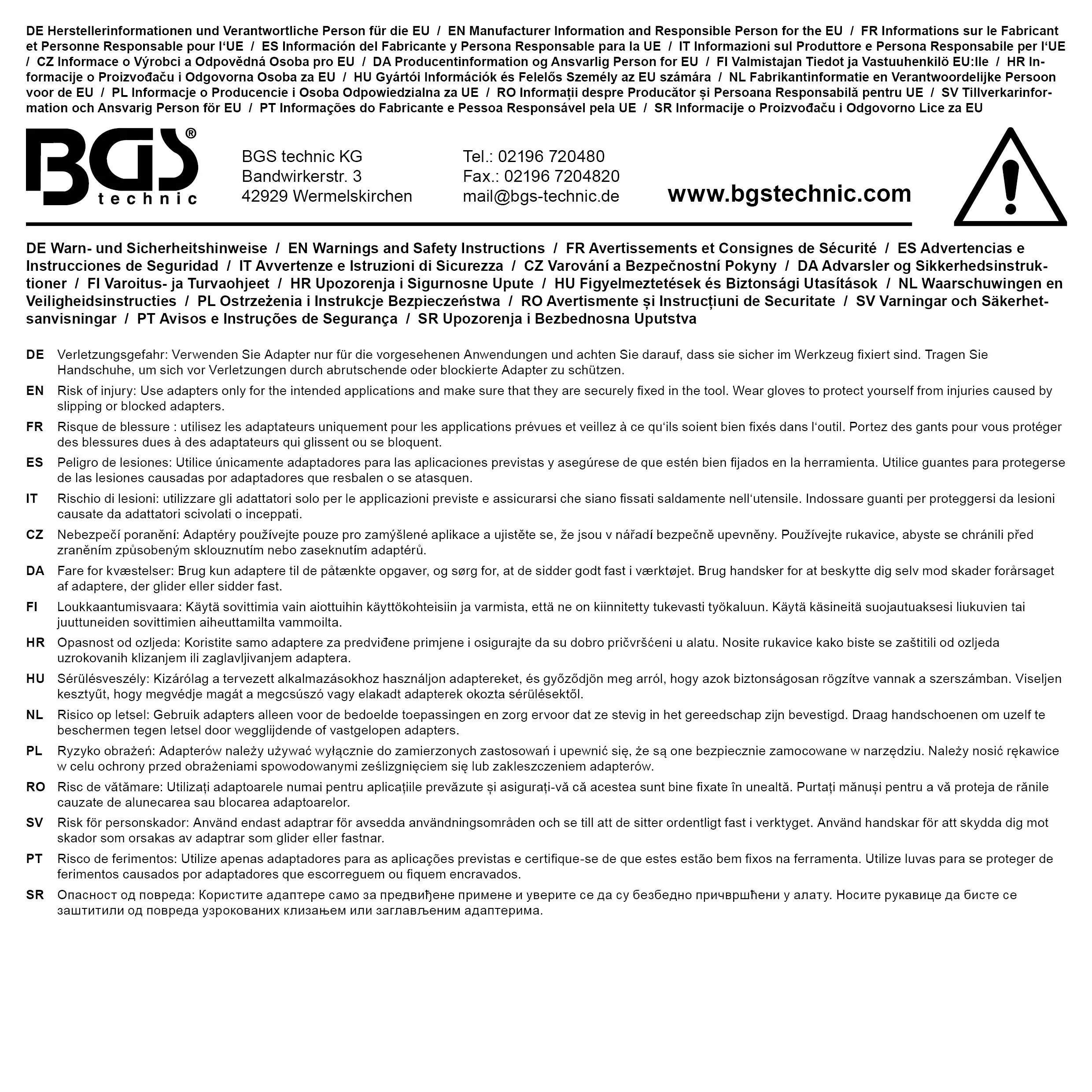 Adaptor biti de la patrat de 3/8'' la biti de 10 mm BGS 291 [2]