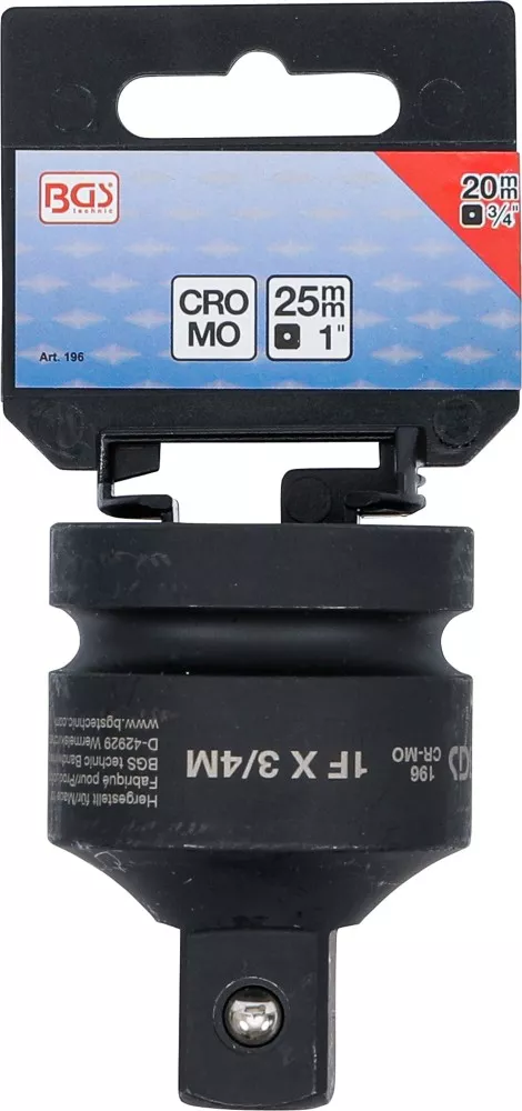 Adaptor de impact de la 1" interior la 3/4" exterior BGS 196 [3]