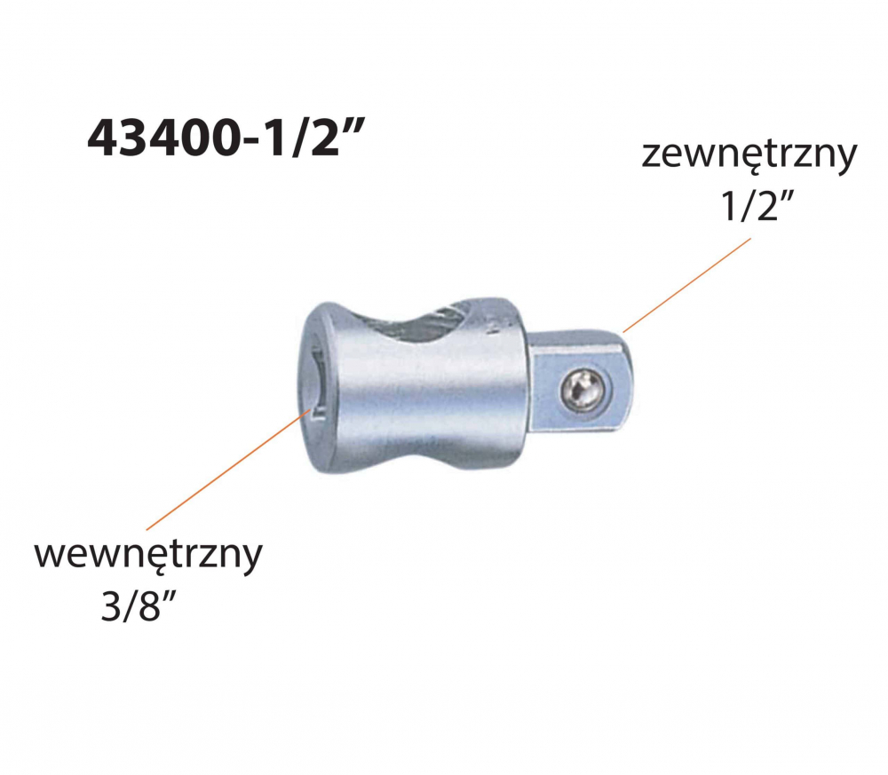 43400-1/2 - Adaptor de la 3/8" la 1/2" [2]