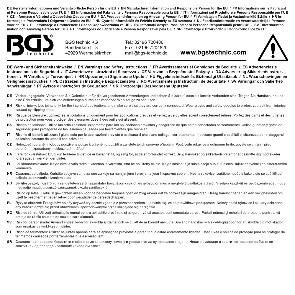 Articulatie cardanica, actionare 1/4" BGS 250 [3]