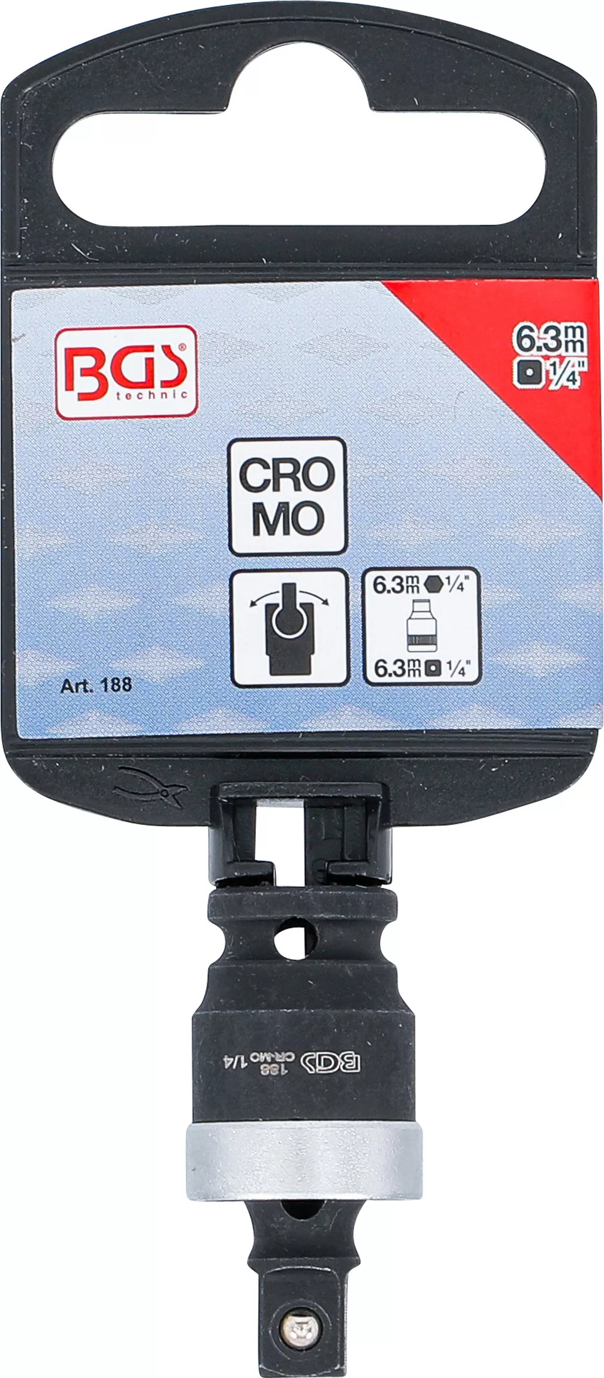 Articulatie cardanica de impact, actionare 1/4" BGS 188 [4]