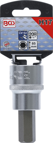 Bit imbus H17 in tubulara cu prindere de 3/4”, lungime 85 mm, BGS 5189-H17 [2]
