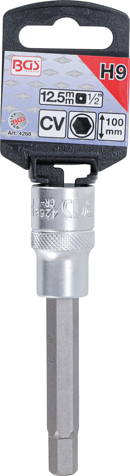 Bit imbus H9 in tubulara cu prindere de 1/2", lungime 100 mm, BGS 4268 [2]