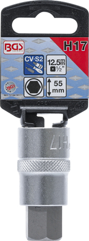 Bit imbus H17 mm in tubulara cu prindere de 1/2", lungime 55 mm, BGS 5184-H17 [2]