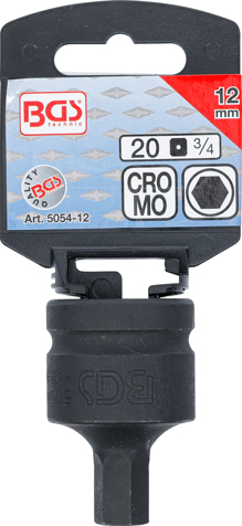Bit imbus H12 de impact in tubulara cu prindere de 3/4", lungime 55 mm, BGS 5054-12 [2]