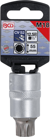 Bit spline M18 in tubulara cu prindere de 1/2", lungime 55 mm, BGS 4347 [2]