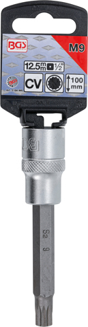 Bit spline (XZN) M9 in tubulara cu prindere de 1/2", lungime 100 mm, BGS 5184-M9 [2]