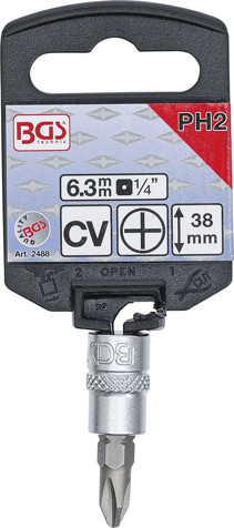 Bit PH2 in tubulara cu prindere de 1/4", lungime 38 mm, BGS 2488 [2]