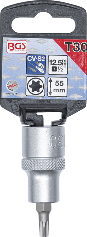 Bit torx T30 in tubulara cu prindere de 1/2", lungime 53 mm, BGS 4371 [2]