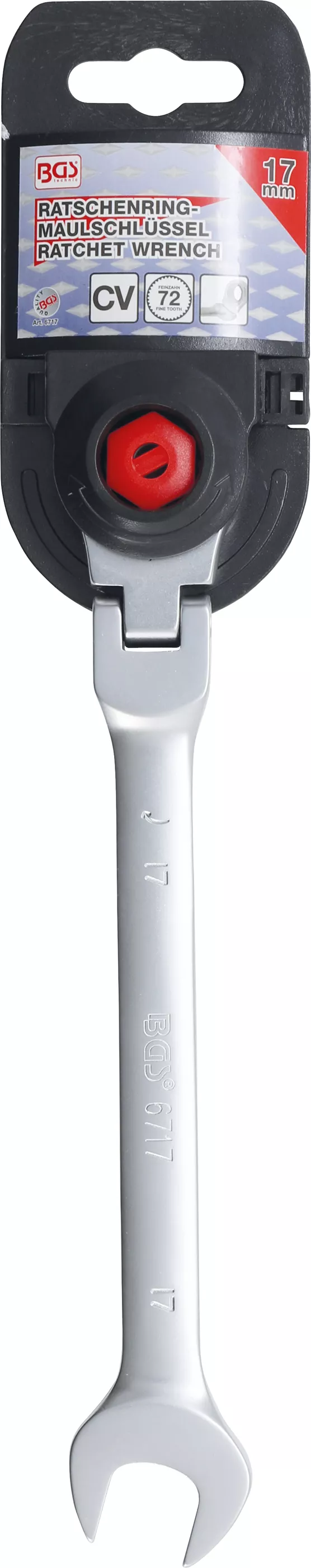 Cheie combinata cu clichet 17 mm articulata, BGS 6717 [3]