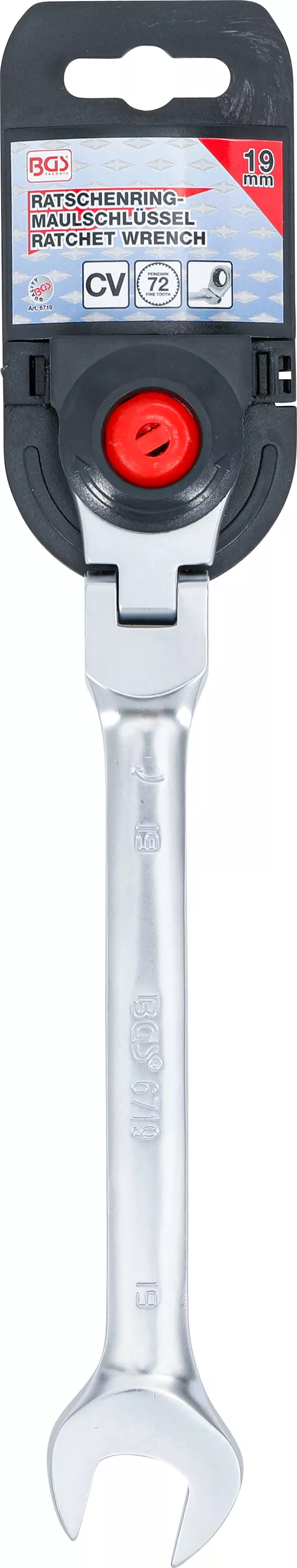Cheie combinata cu clichet 19 mm articulata, BGS 6719 [5]