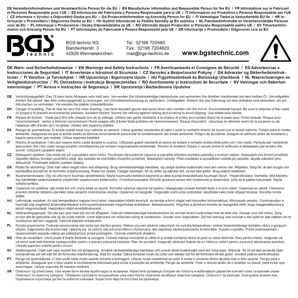 Cheie pentru buson baie de ulei 8-10mm, pentru Peugeot BGS 1006 [4]